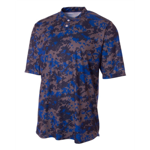 A4 Camo 2-Button Henley Shirt