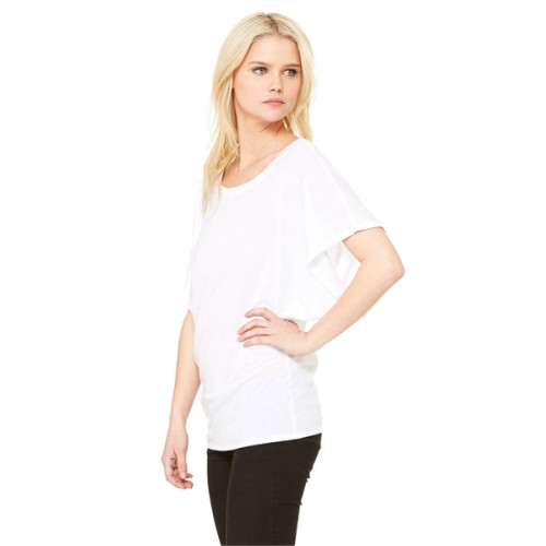 Ladies' Flowy Draped Sleeve Dolman T-Shirt