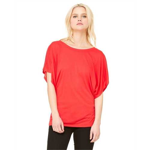 Ladies' Flowy Draped Sleeve Dolman T-Shirt