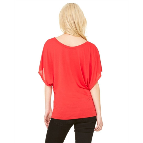 Ladies' Flowy Draped Sleeve Dolman T-Shirt