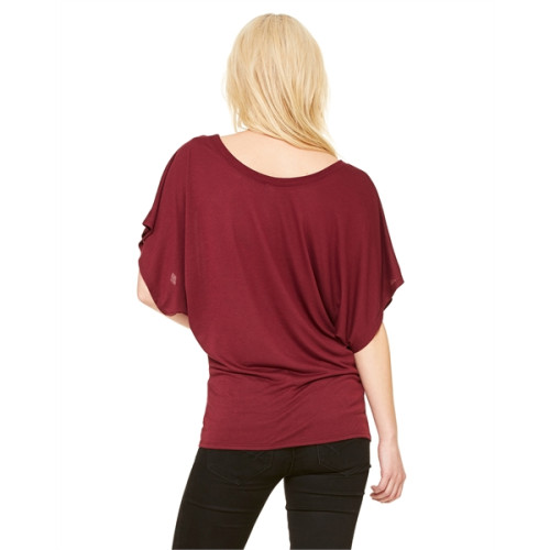 Ladies' Flowy Draped Sleeve Dolman T-Shirt
