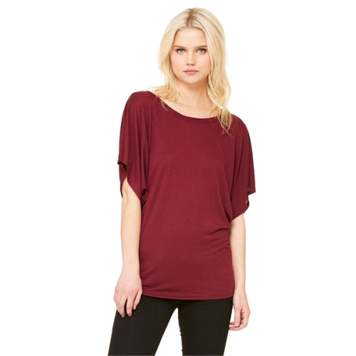 Ladies' Flowy Draped Sleeve Dolman T-Shirt