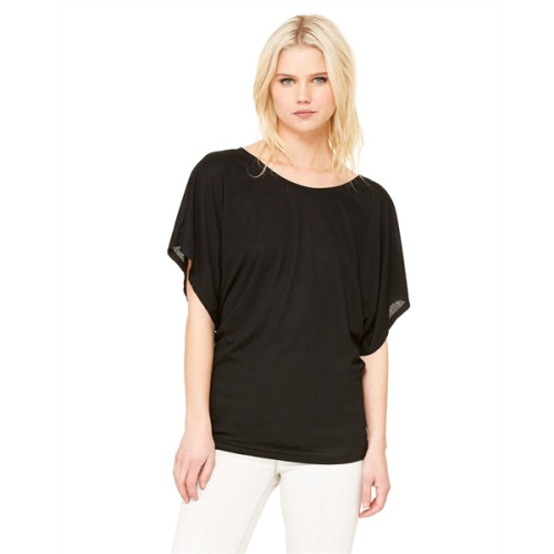 Ladies' Flowy Draped Sleeve Dolman T-Shirt