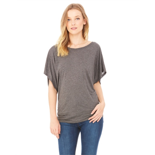 Ladies' Flowy Draped Sleeve Dolman T-Shirt